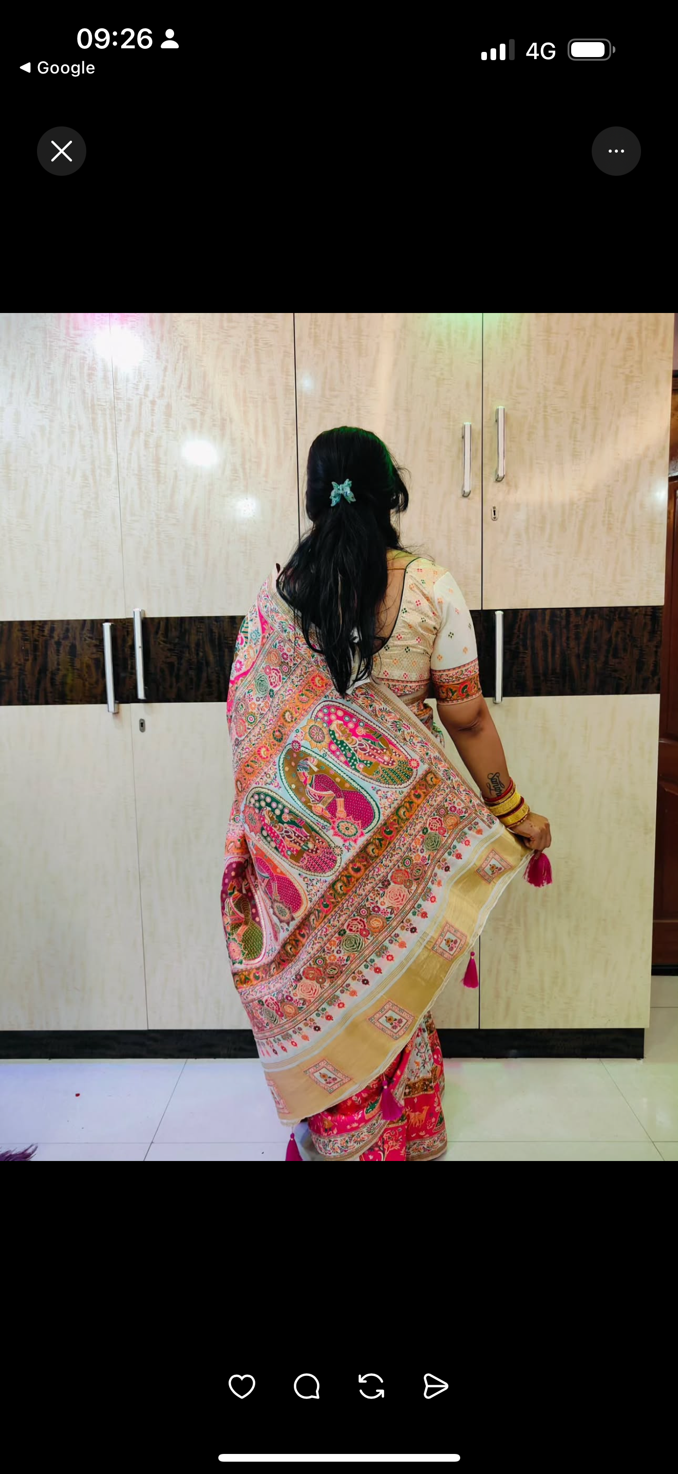 Beautiful designer pure silk saree