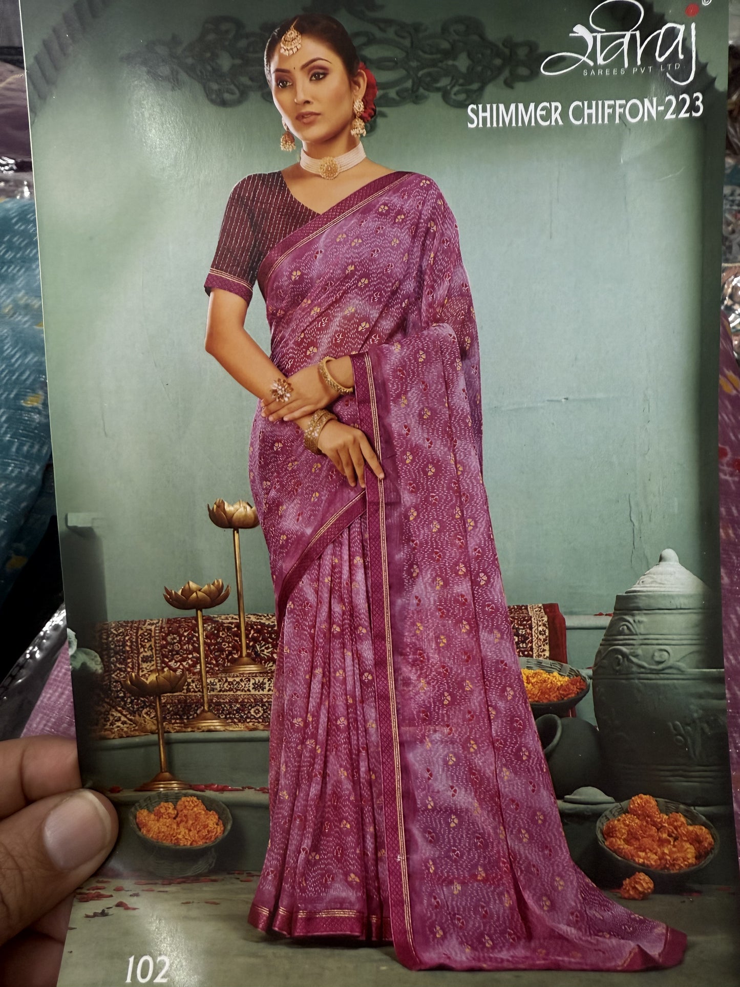 Beautiful designer floral saree