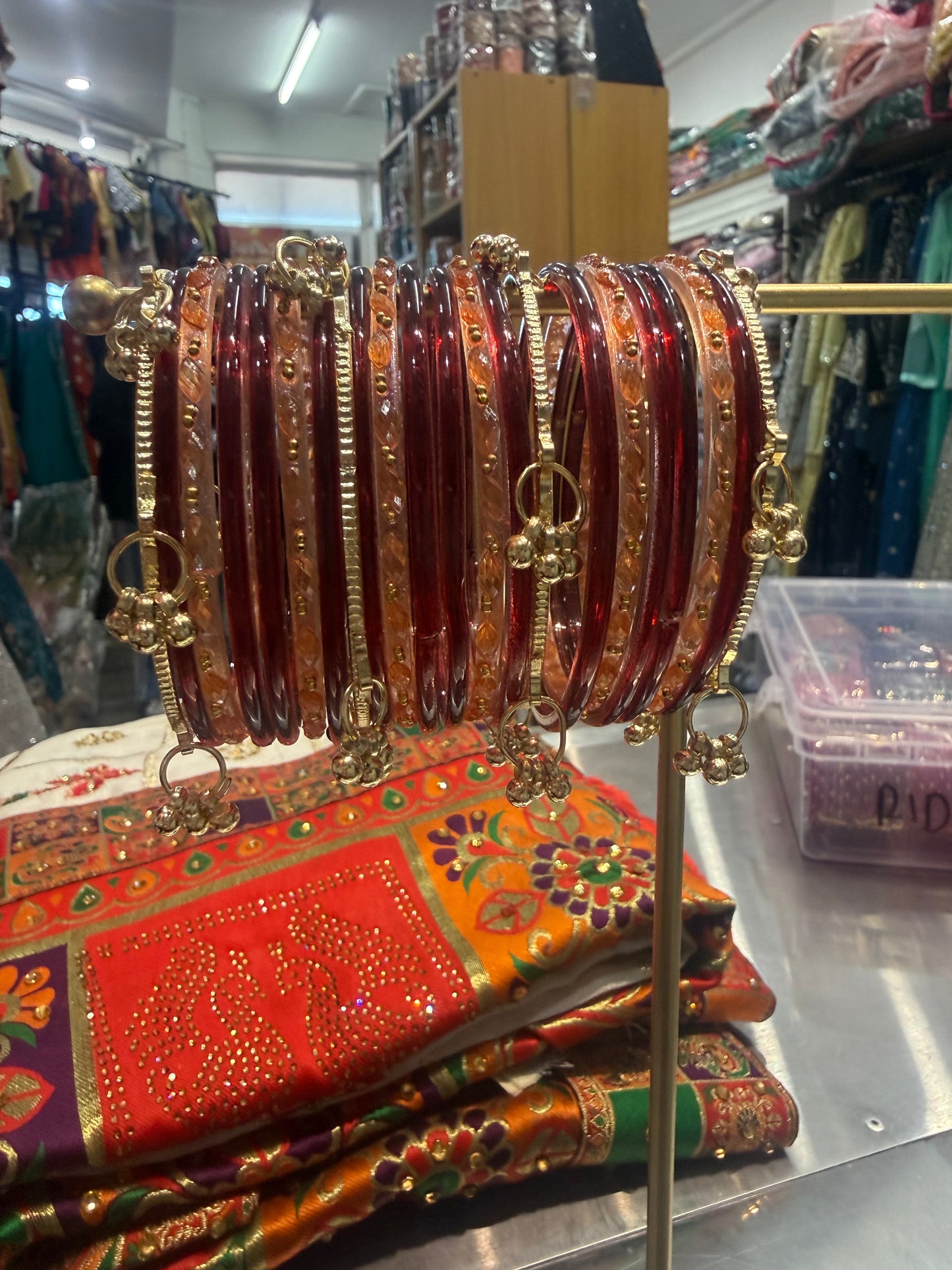 Beautiful designer raindrop bangles with Kashmiri bangles