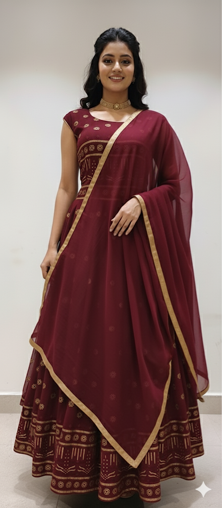 Beautiful designer anarkali gown