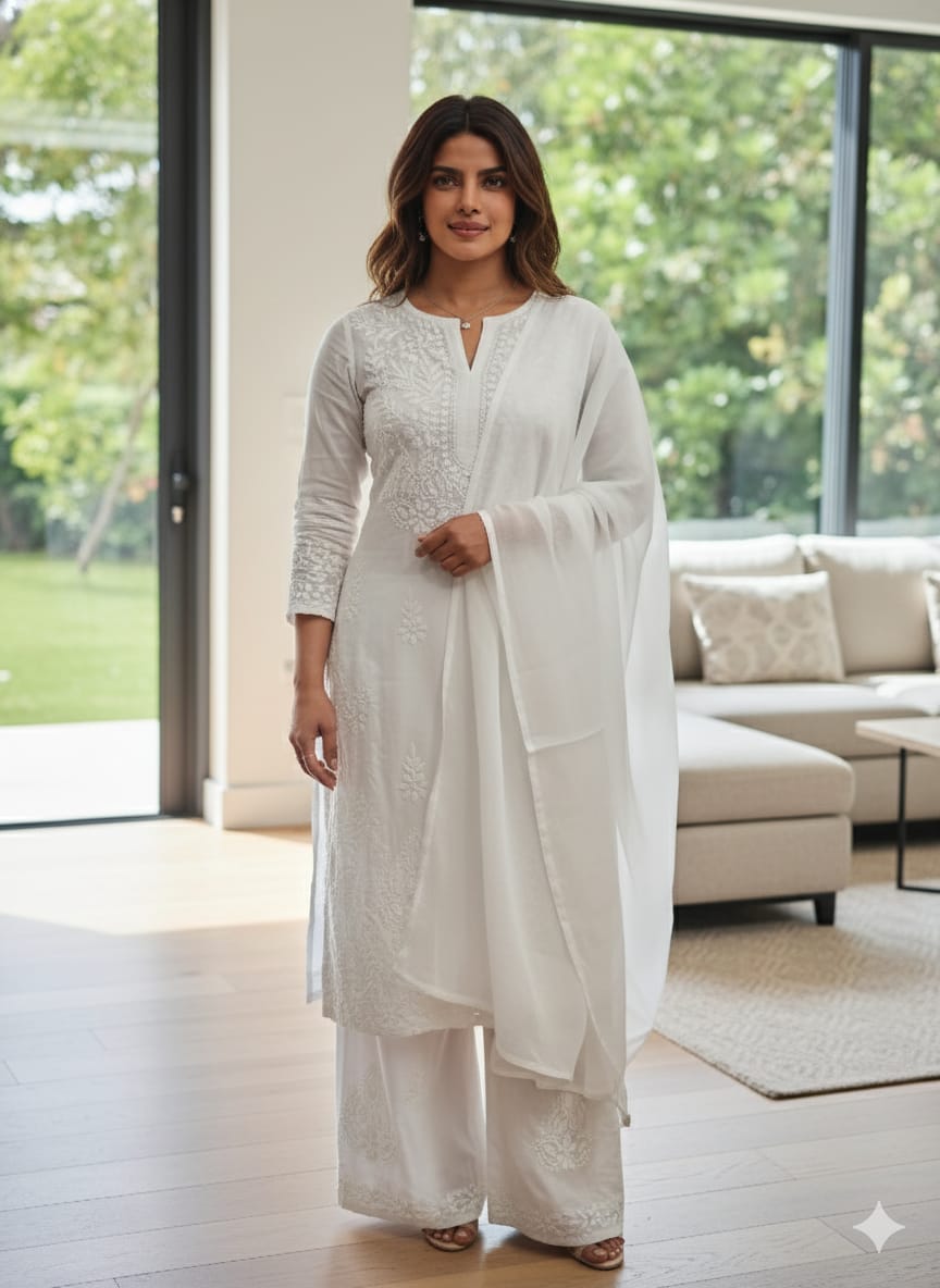 Beautiful designer Lucknowi embroidery suit