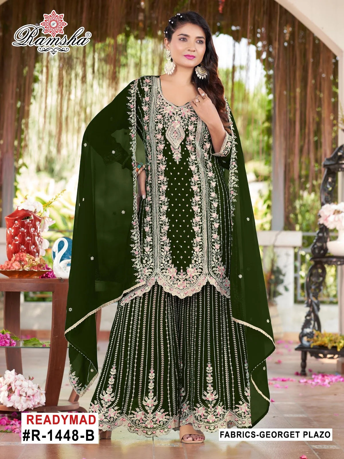 Beautiful designer plazo suit