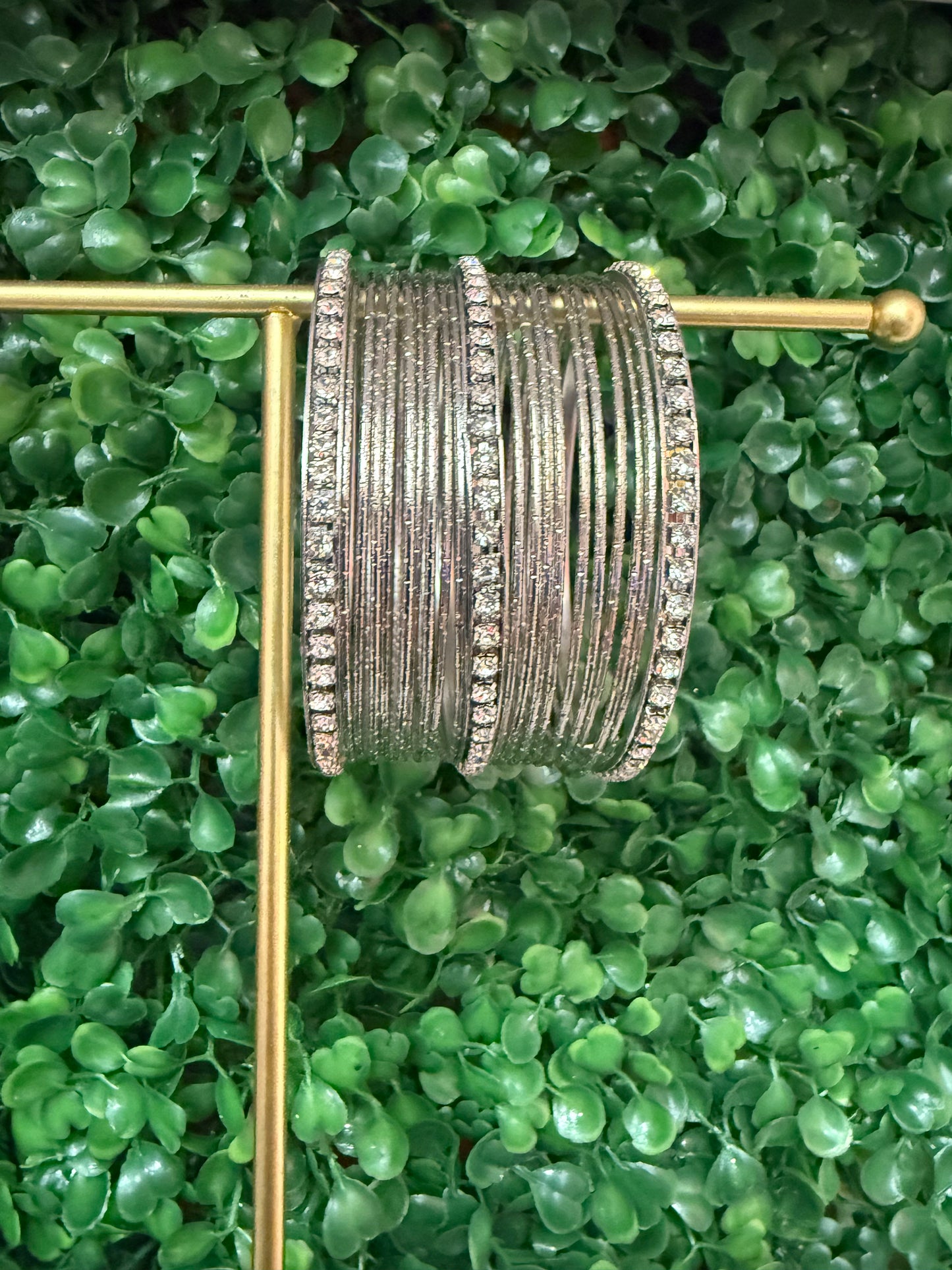 Beautiful designer silver bangles set