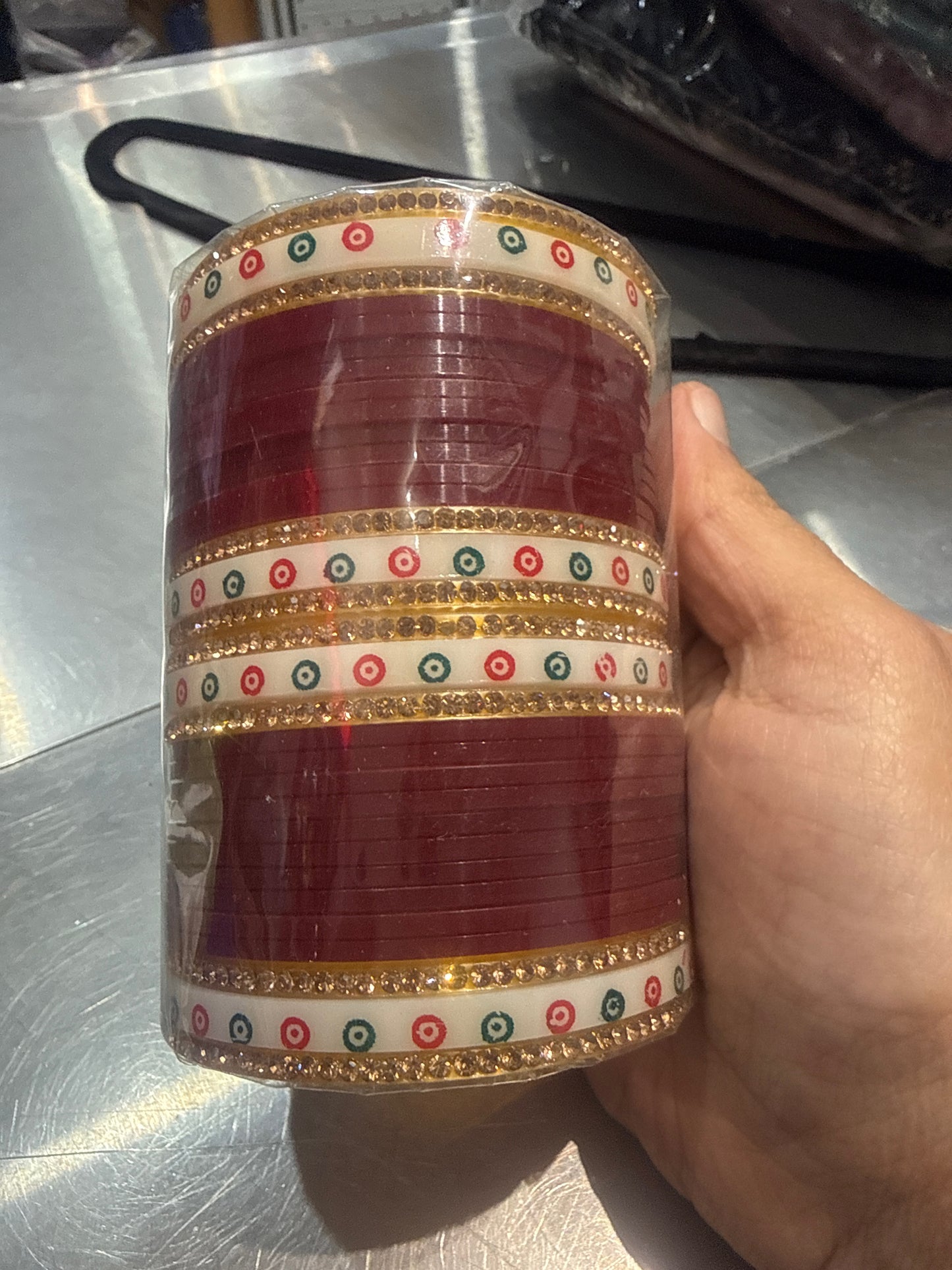 Beautiful designer chura bangles set
