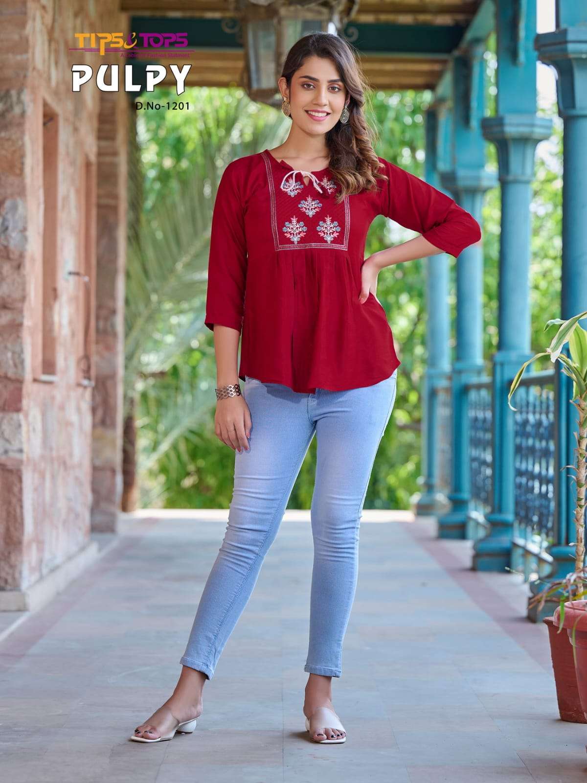 Beautiful designer embroideried tunic tops