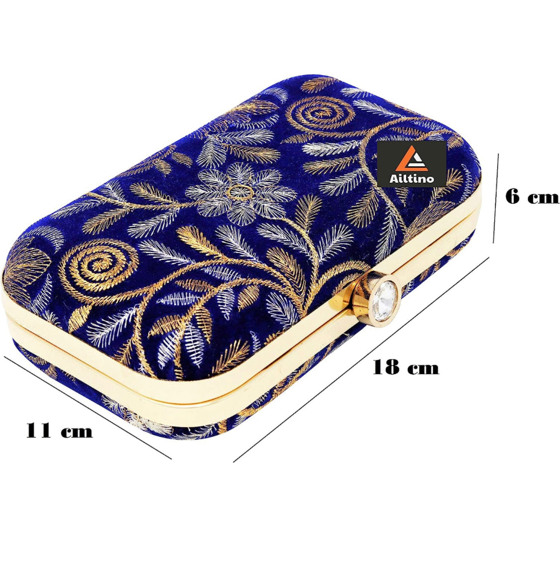 Beautiful designer Women's Oval Frame Clutch | Detachable Sling Chain | Ladies Party Wedding Purse Bag