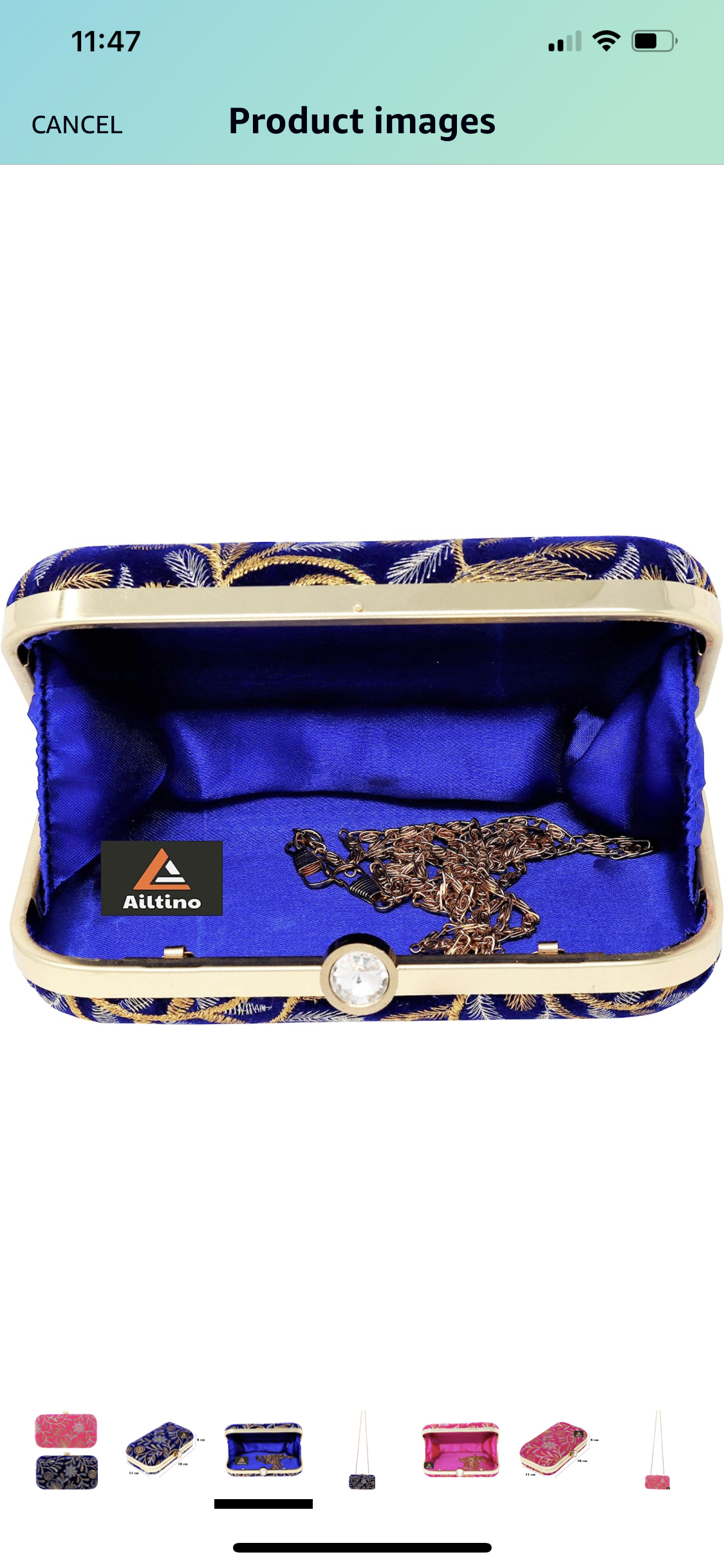 Beautiful designer Women's Oval Frame Clutch | Detachable Sling Chain | Ladies Party Wedding Purse Bag