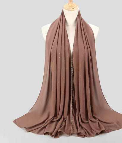 Beautiful designer stone chiffon scarf