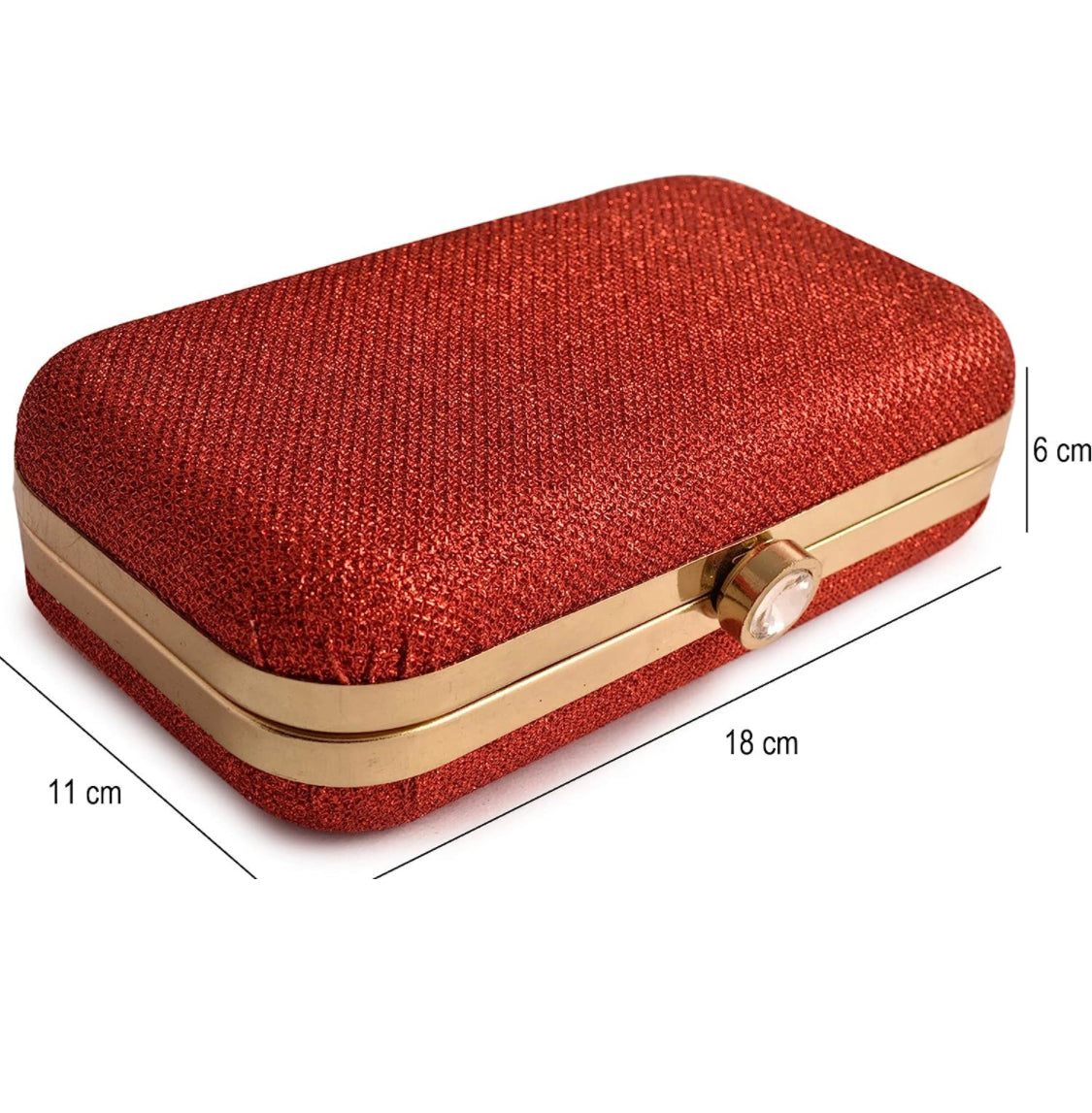 Beautiful designer Women's Oval Frame Clutch | Detachable Sling Chain | Ladies Party Wedding Purse Bag