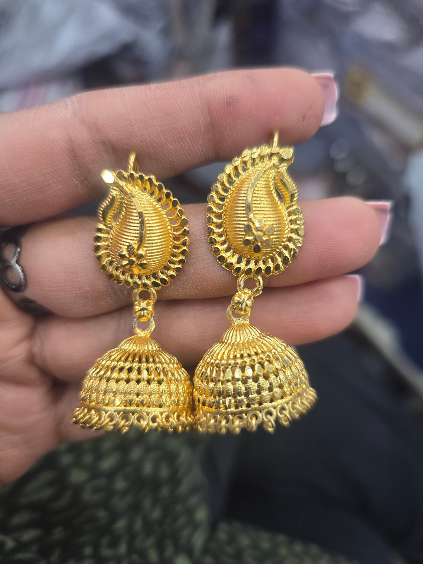 Beautiful designer gold plated jhumka