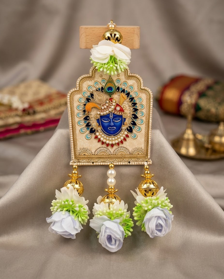 Beautiful handcrafted krishna door hanging
