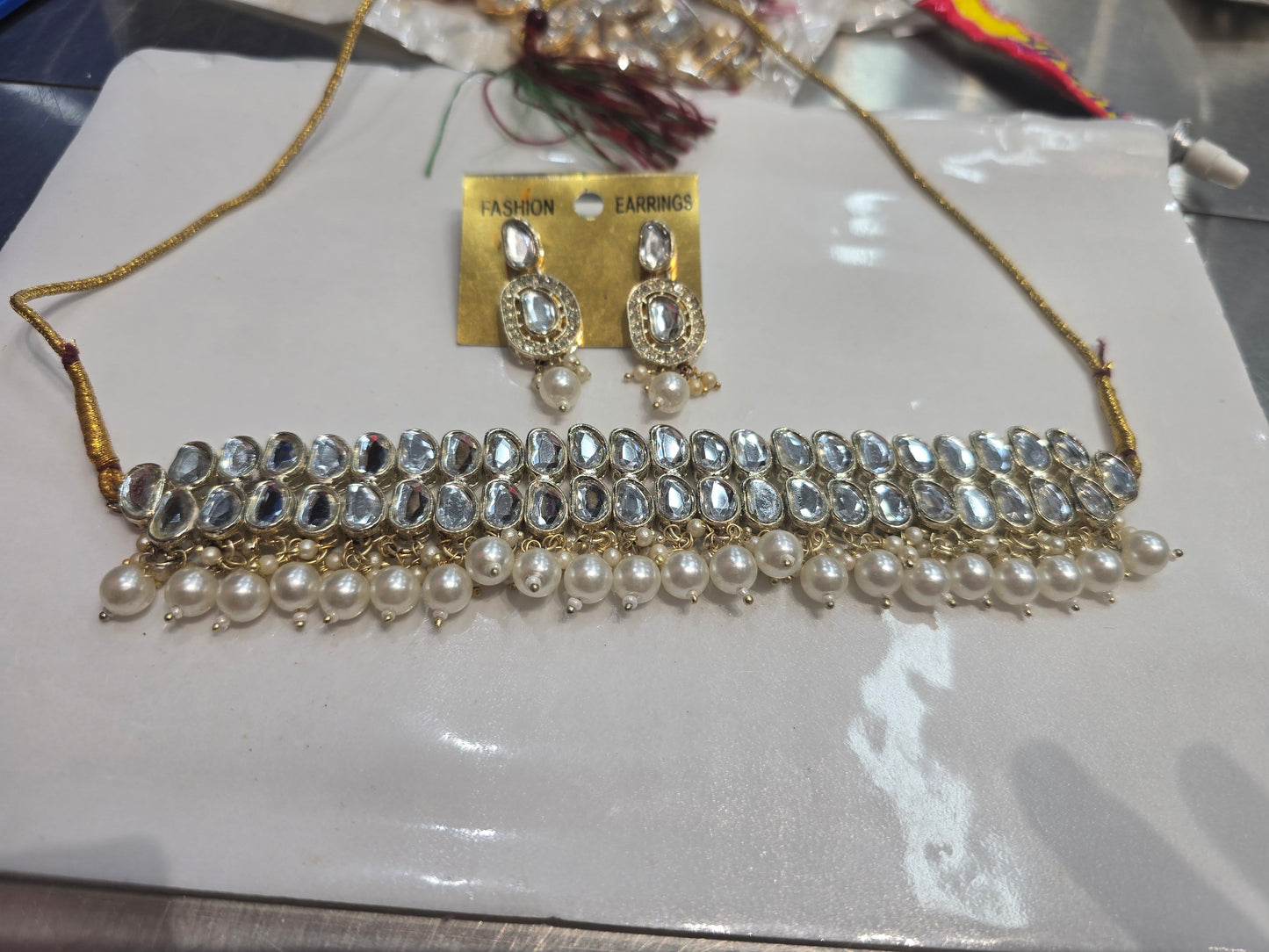 Beautiful designer necklace set with earrings