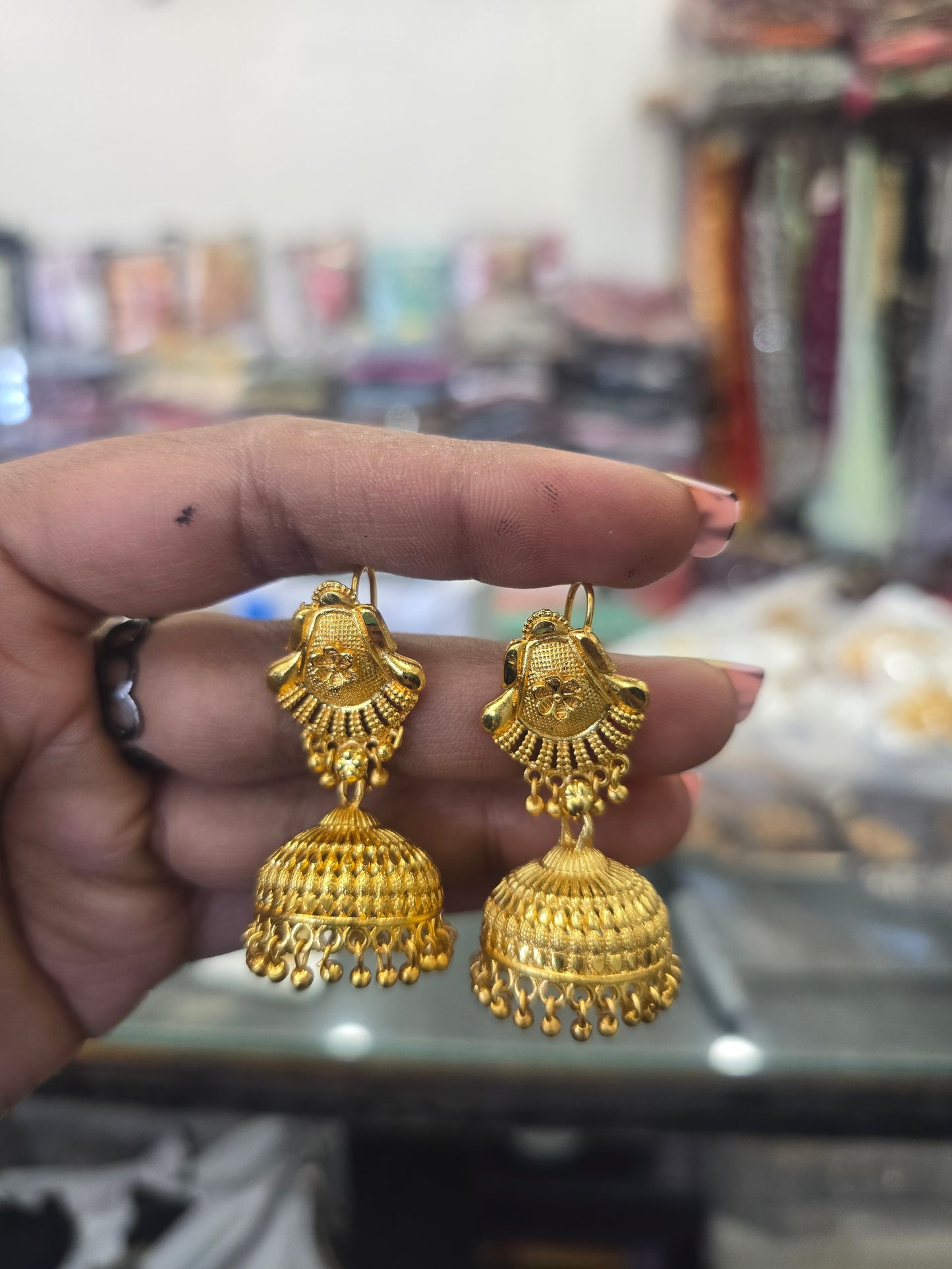 Beautiful designer gold plated jhumka