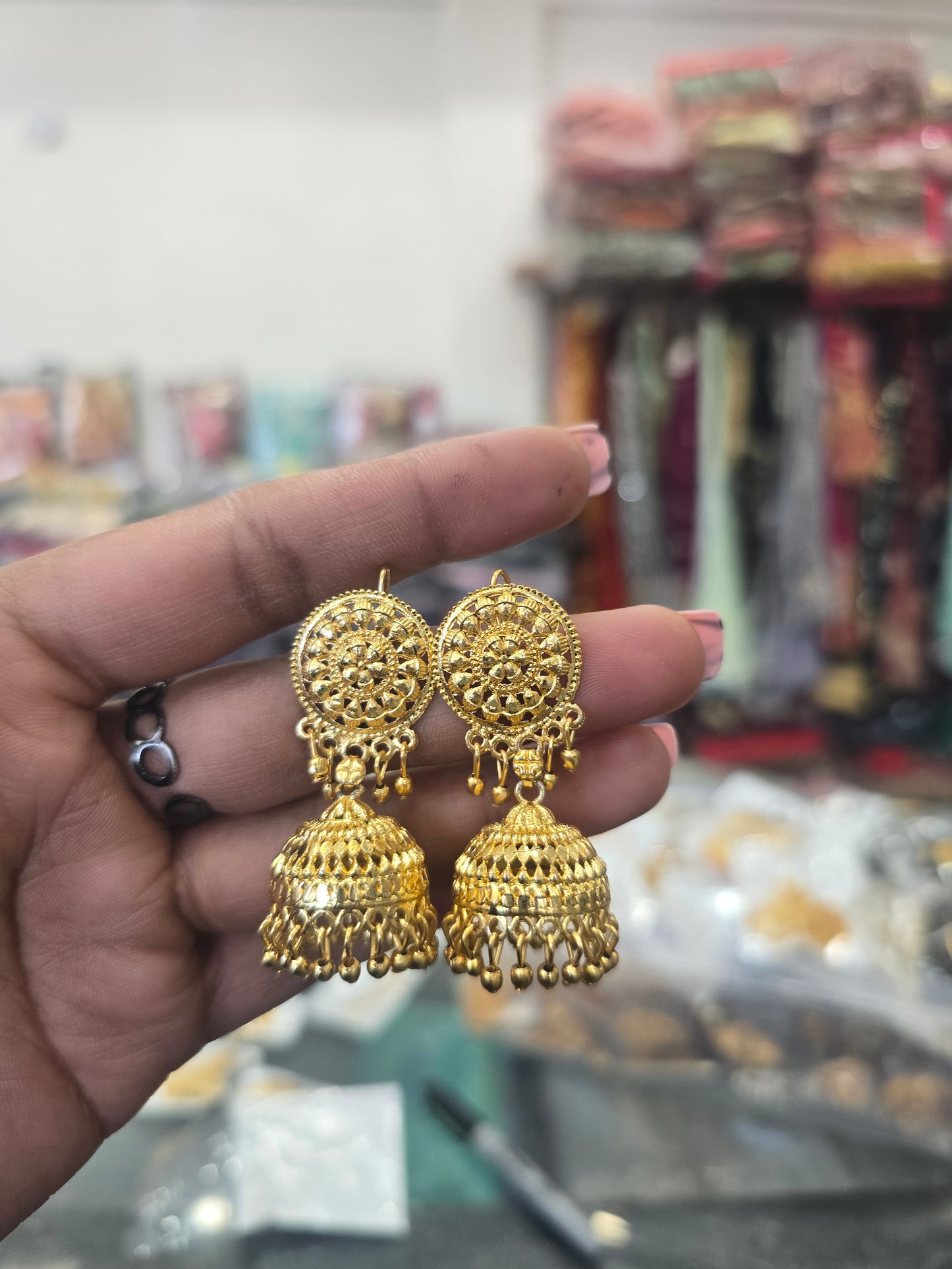 Beautiful designer gold plated jhumka