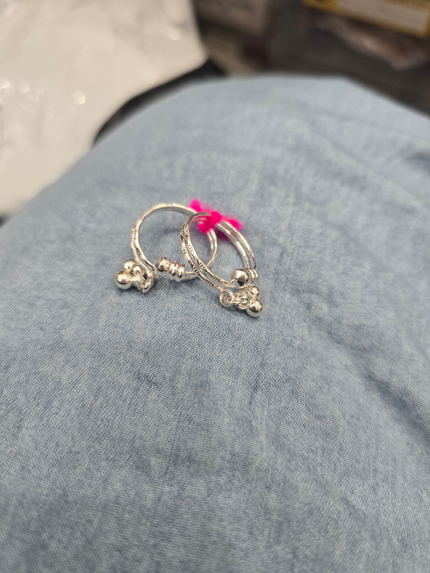 Beautiful designer real sterling silver toe rings
