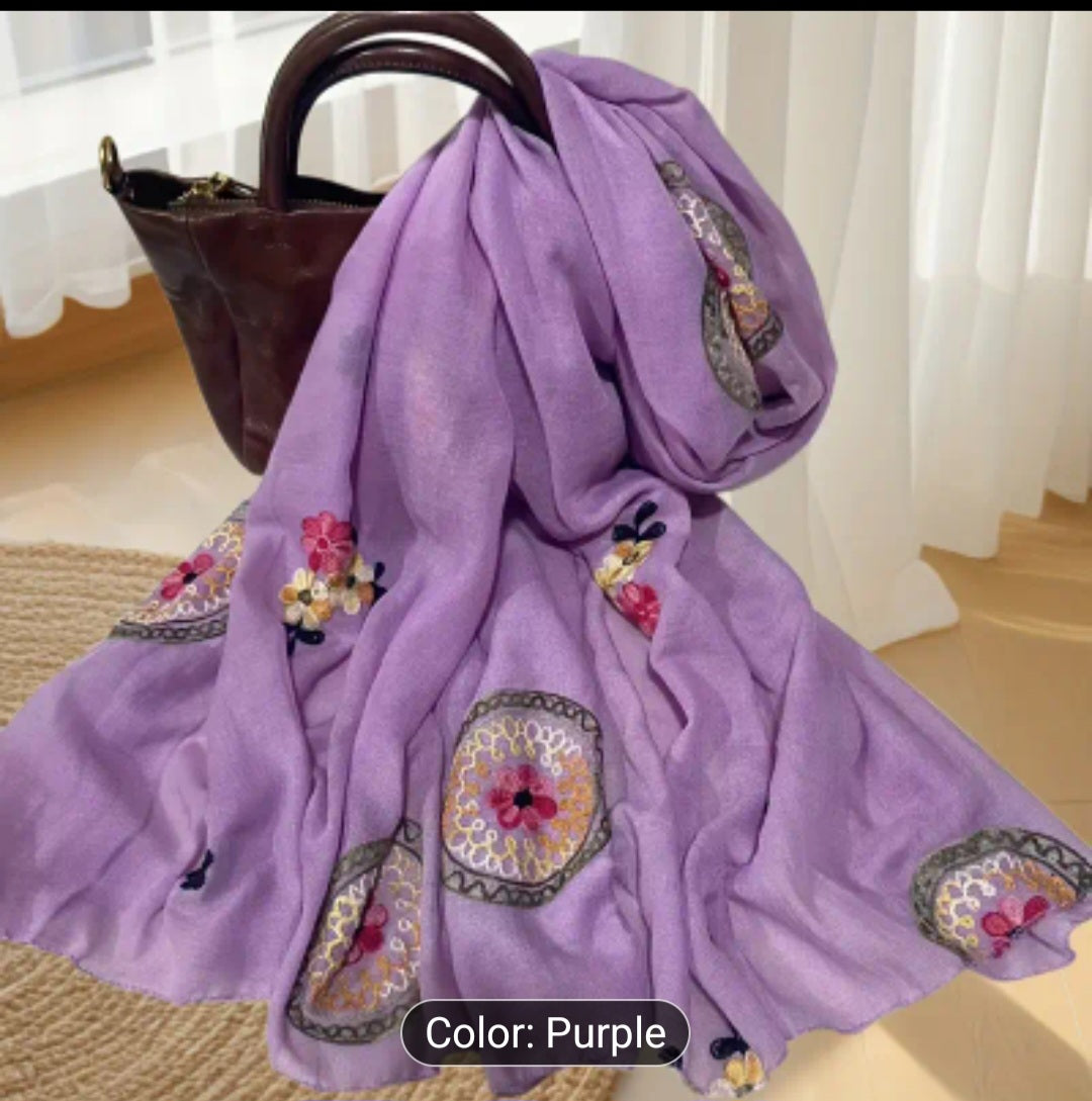 Beautiful designer embroidered scarf