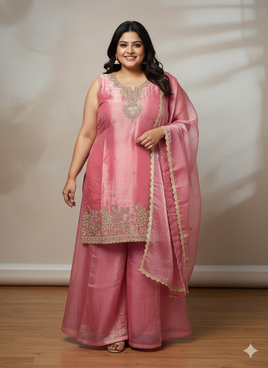 Beautiful designer plazo suit