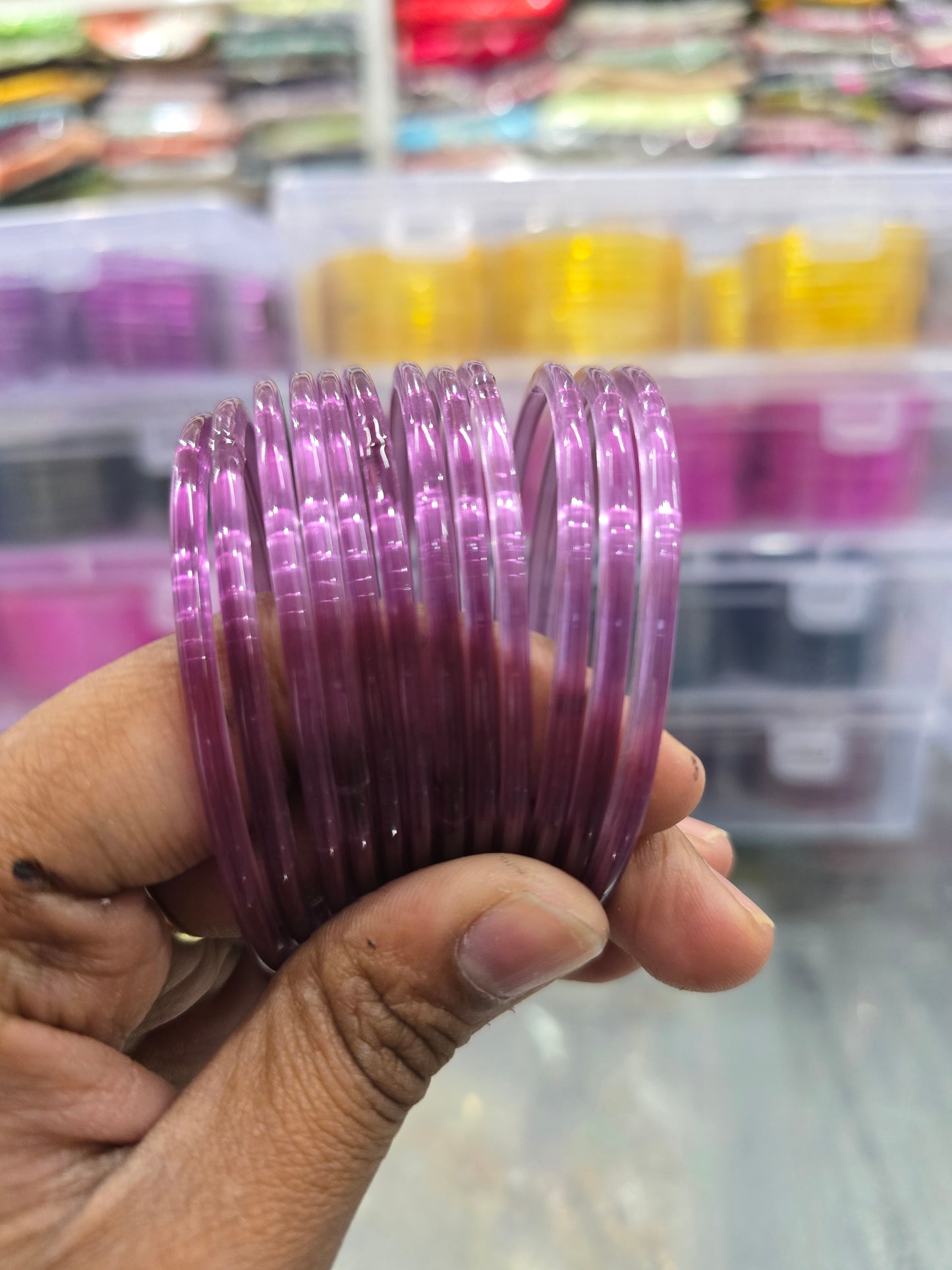 Beautiful designer jelly glass bangles