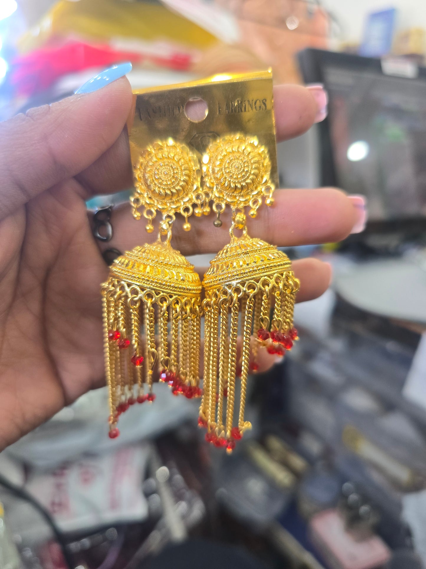 Beautiful designer gold plated jhumka