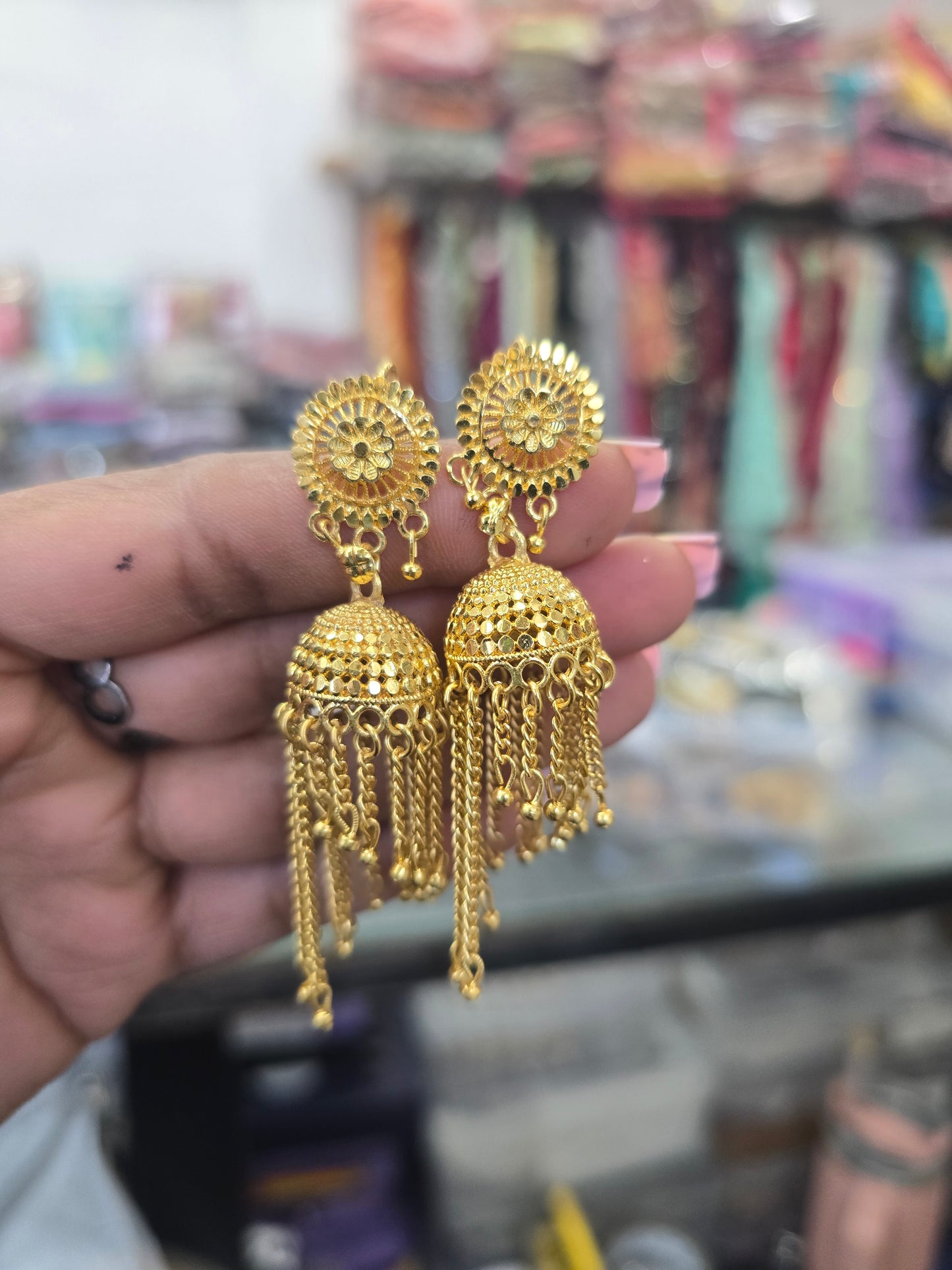 Beautiful designer gold plated jhumka