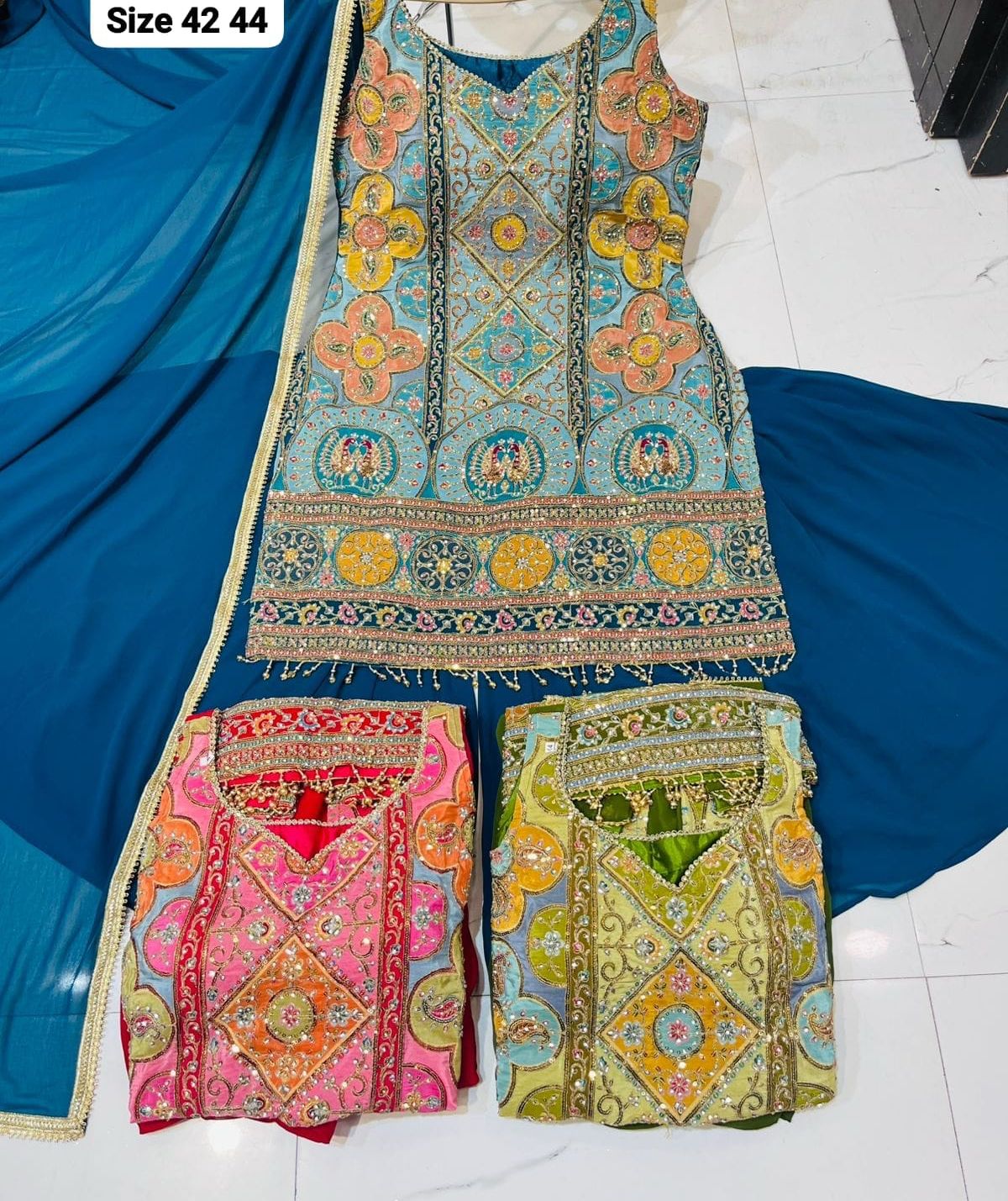 Beautiful designer plazo suit