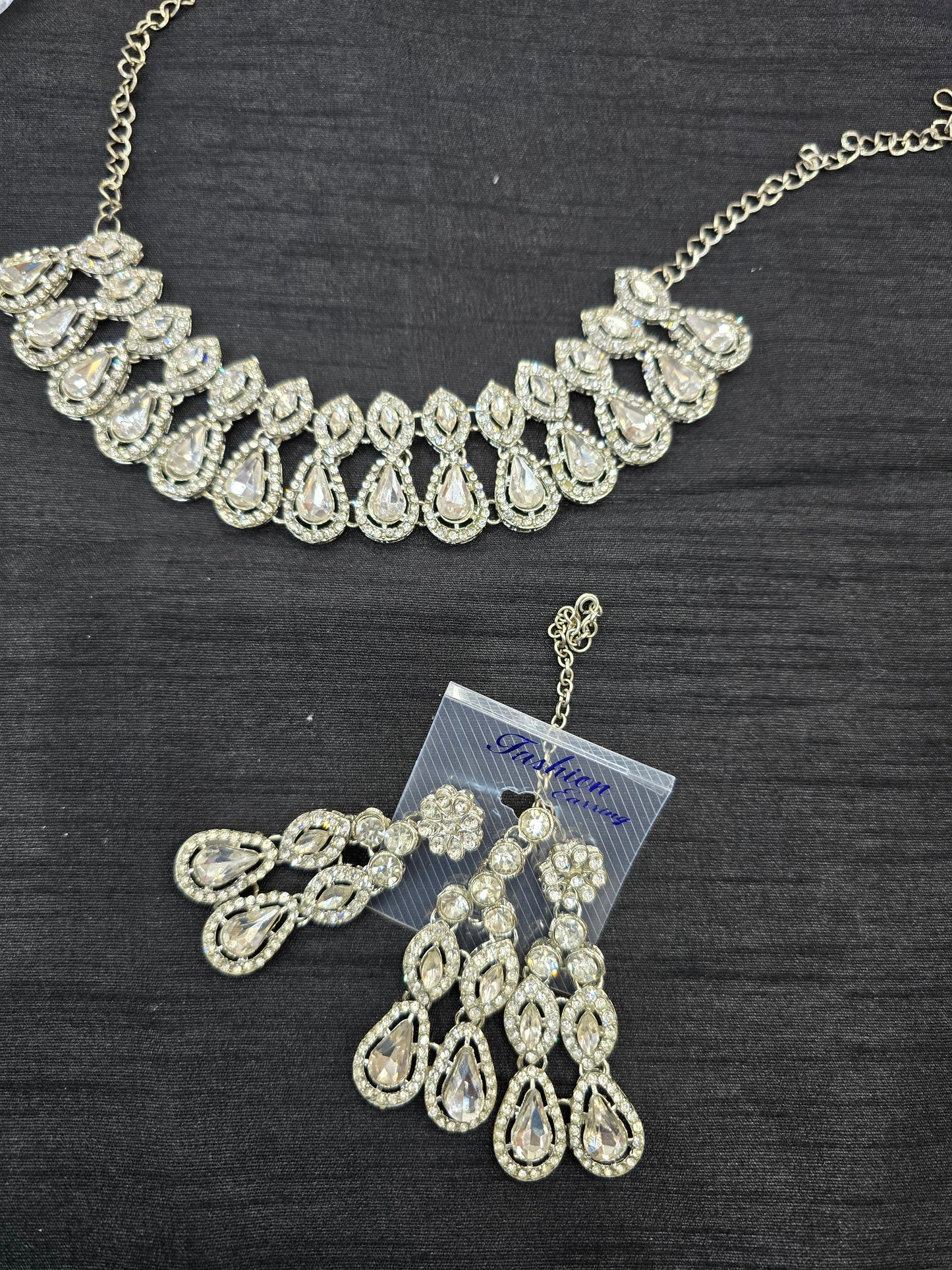 Beautiful designer silver necklace set