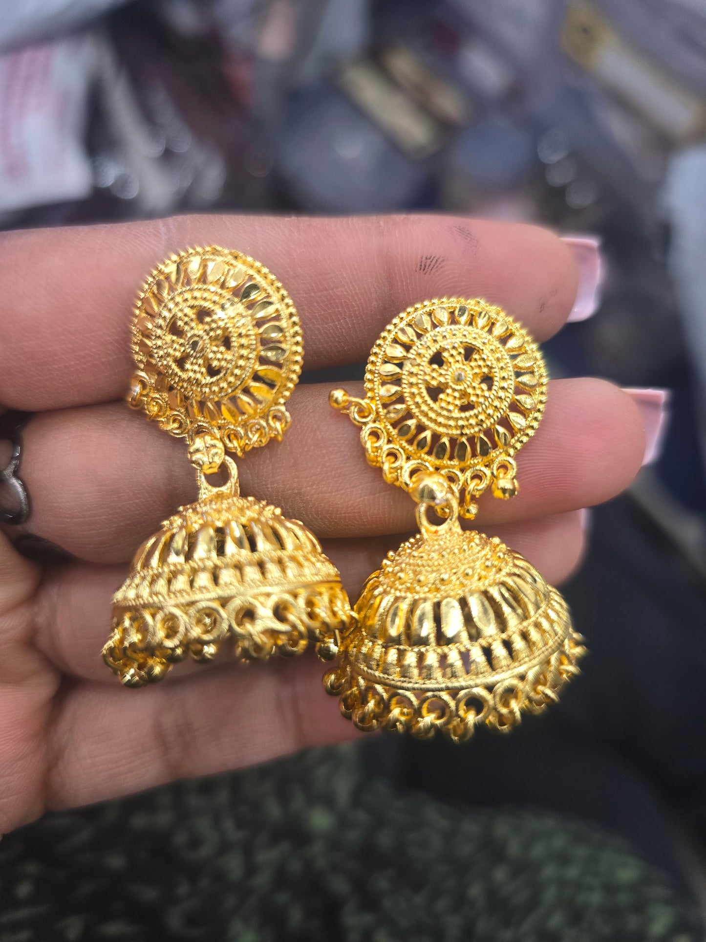 Beautiful designer gold plated jhumka