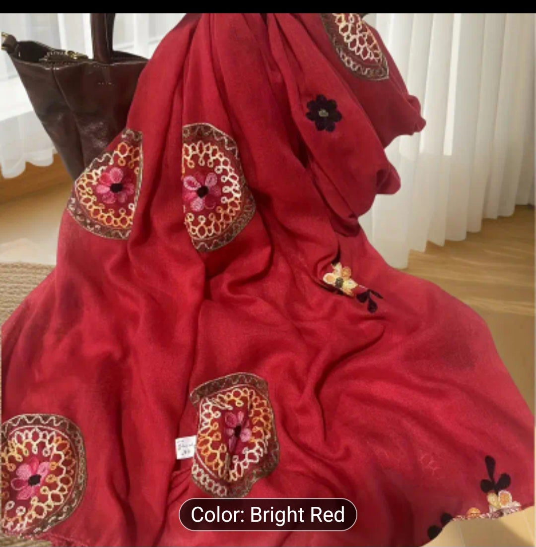 Beautiful designer embroidered scarf