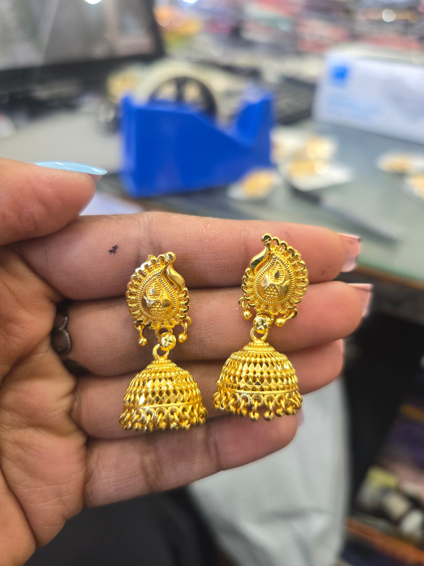 Beautiful designer gold plated jhumka