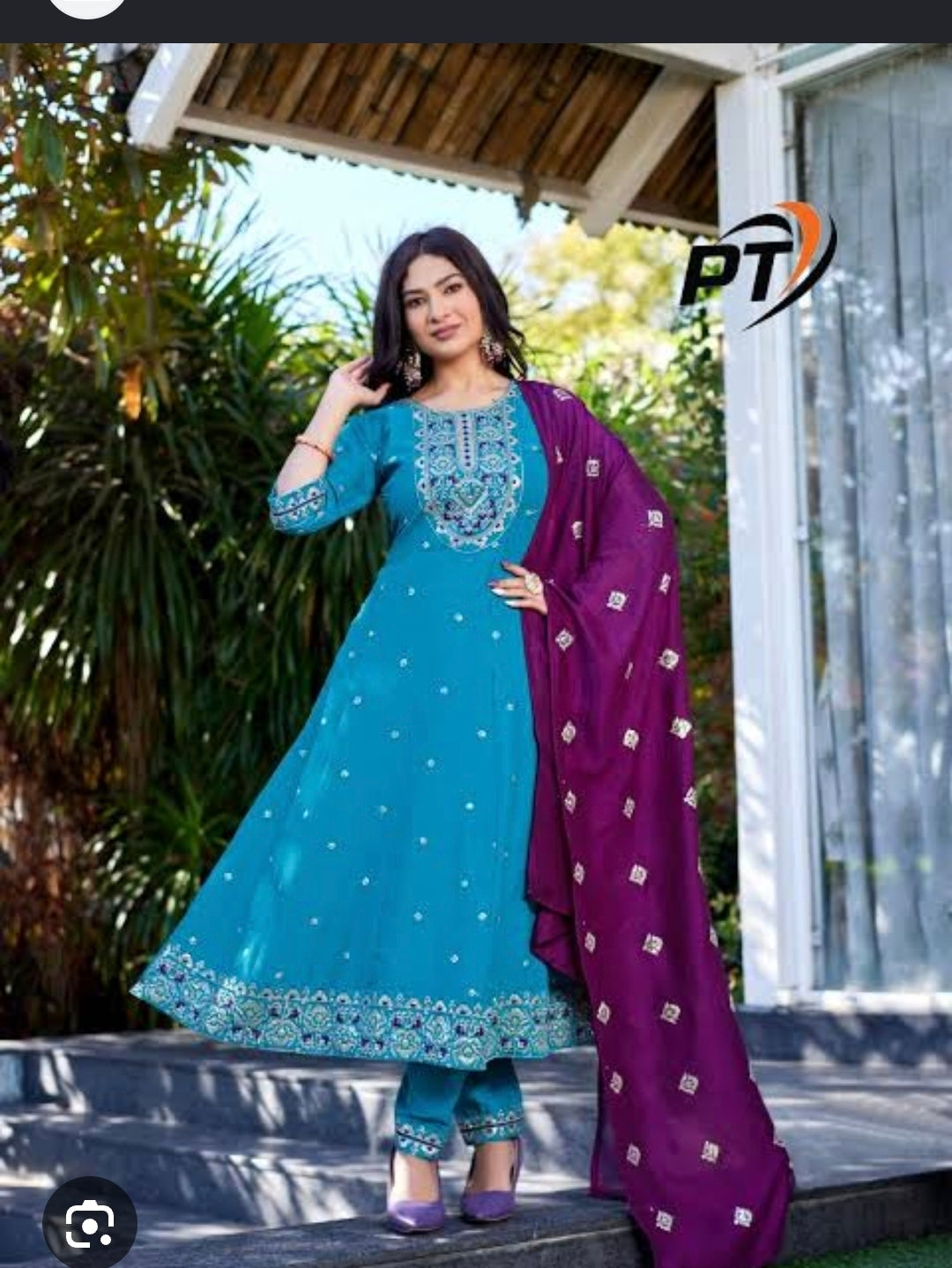 Beautiful designer Readymade Anarkali 3 Piece Suit