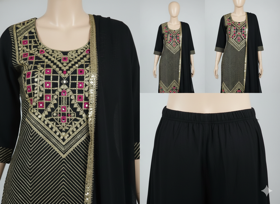 Beautiful designer plazo suit