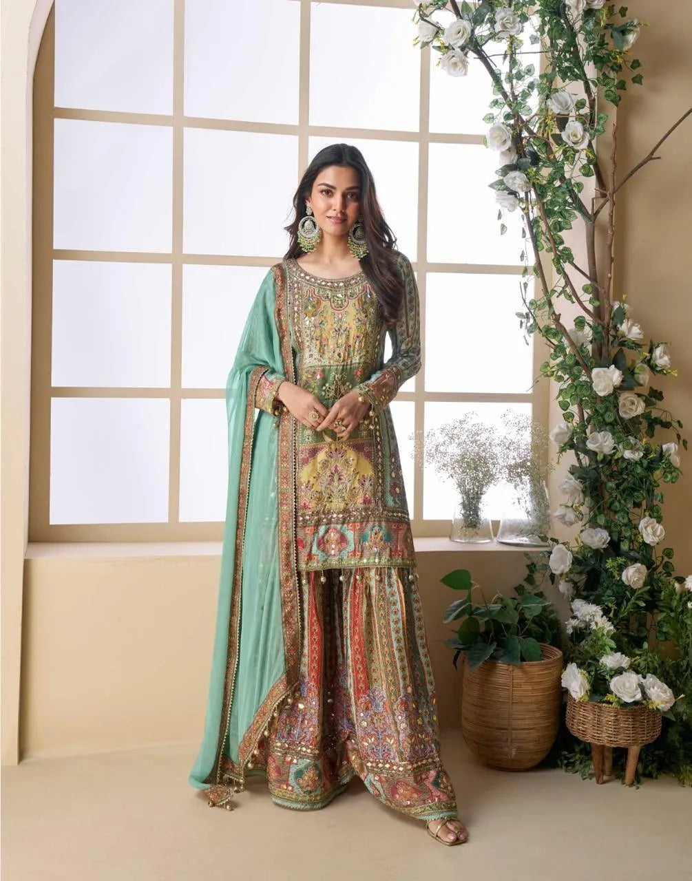 Beautiful designer sharara suit