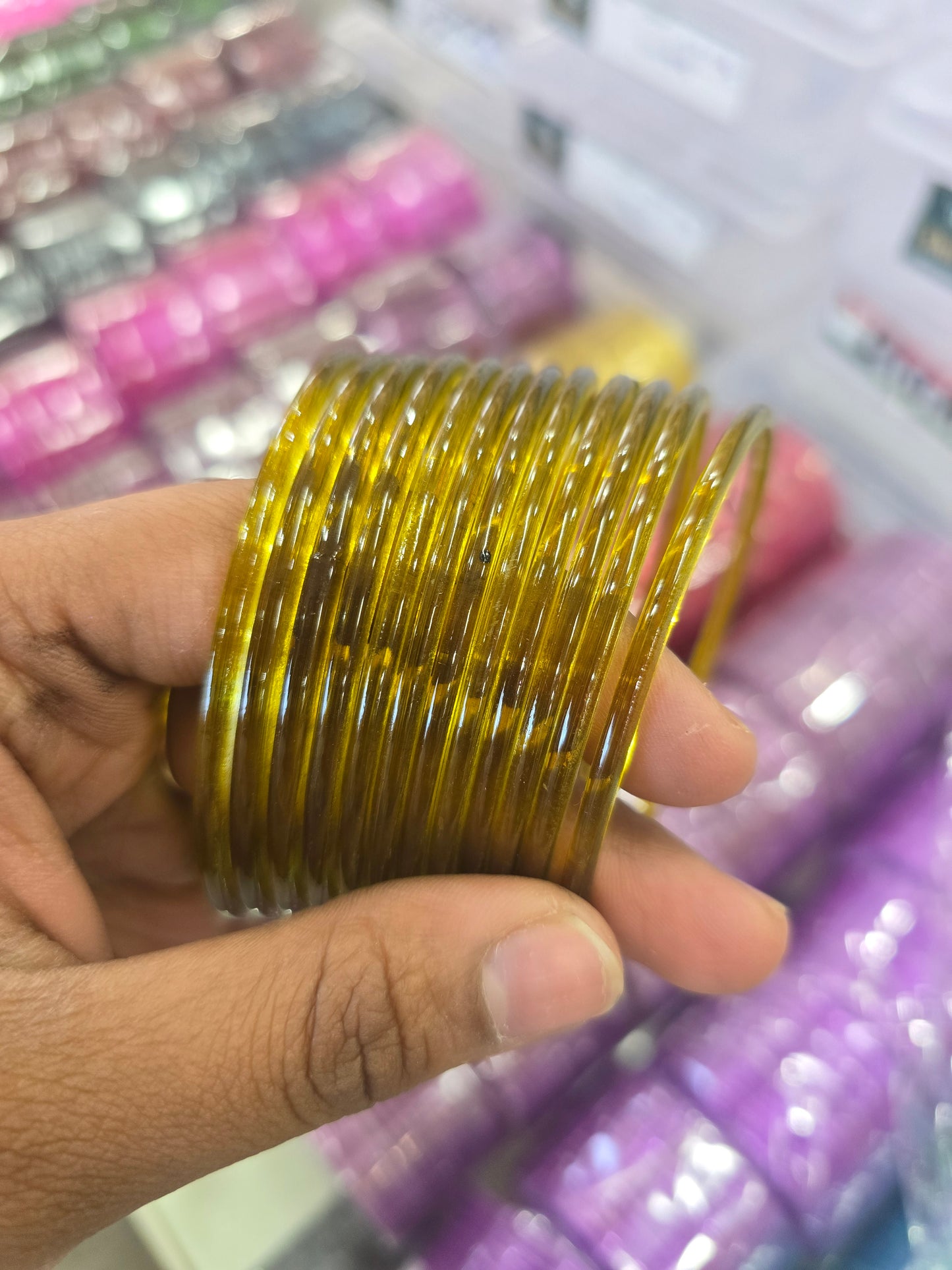 Beautiful designer jelly glass bangles