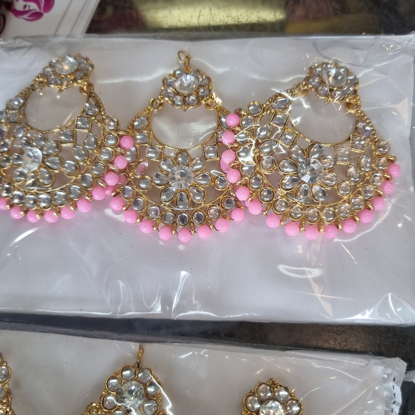 Beautiful designer earring tikkah set