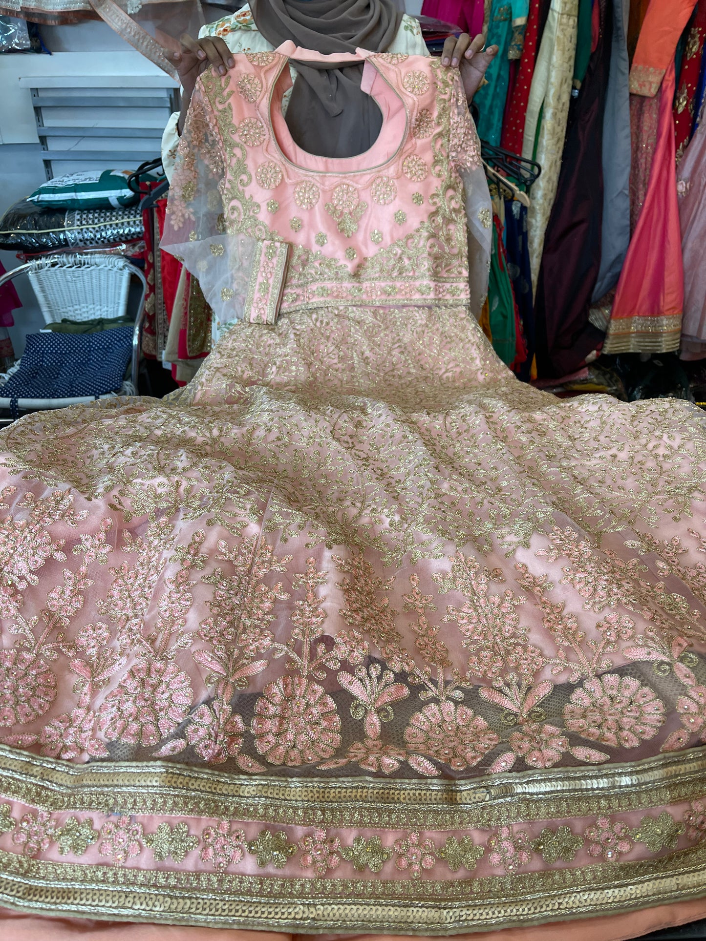 Beautiful designer long top lengha