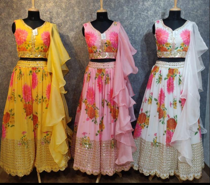 Beautiful designer floral lengha choli