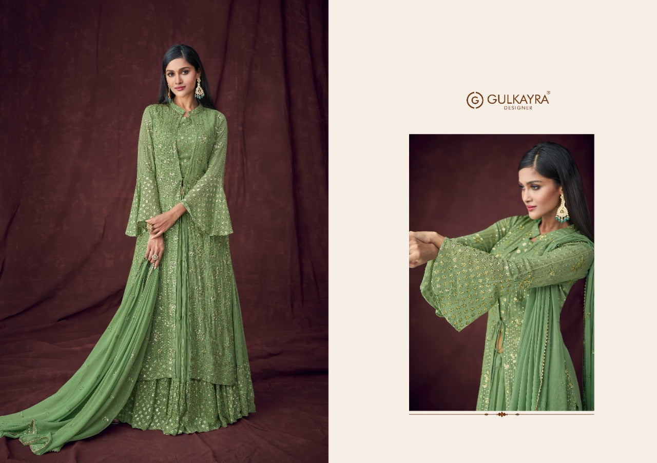 Beautiful designer long top lengha suit