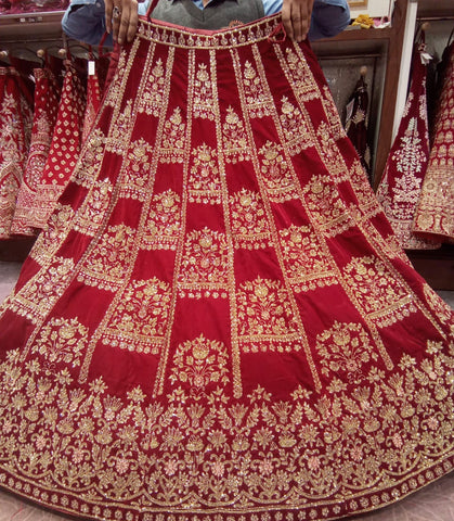 Beautiful designer bridal velvet unstitched lengha