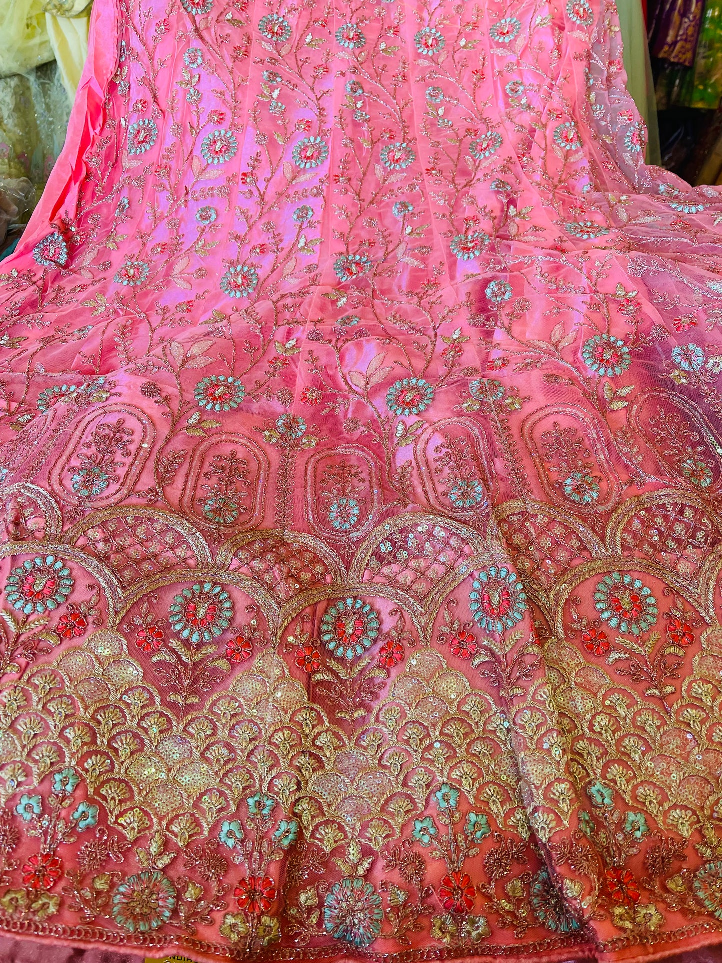 Beautiful designer unstitched lengha