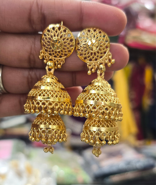 Beautiful gold plated jhumka