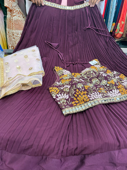 Beautiful designer ready made lengha suit