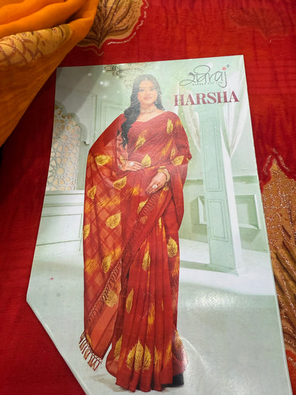 Beautiful designer geogrette saree