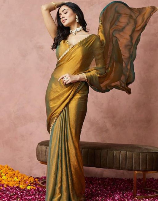 Beautiful designer Jimmy Choo silk saree