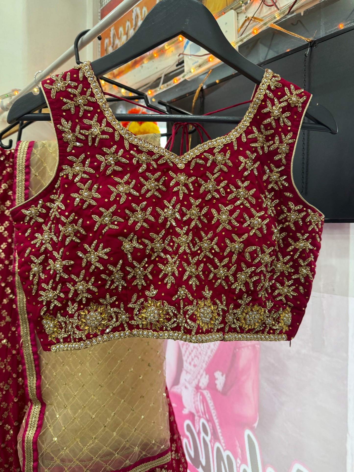 Beautiful designer heavily embroidery lengha choli suit