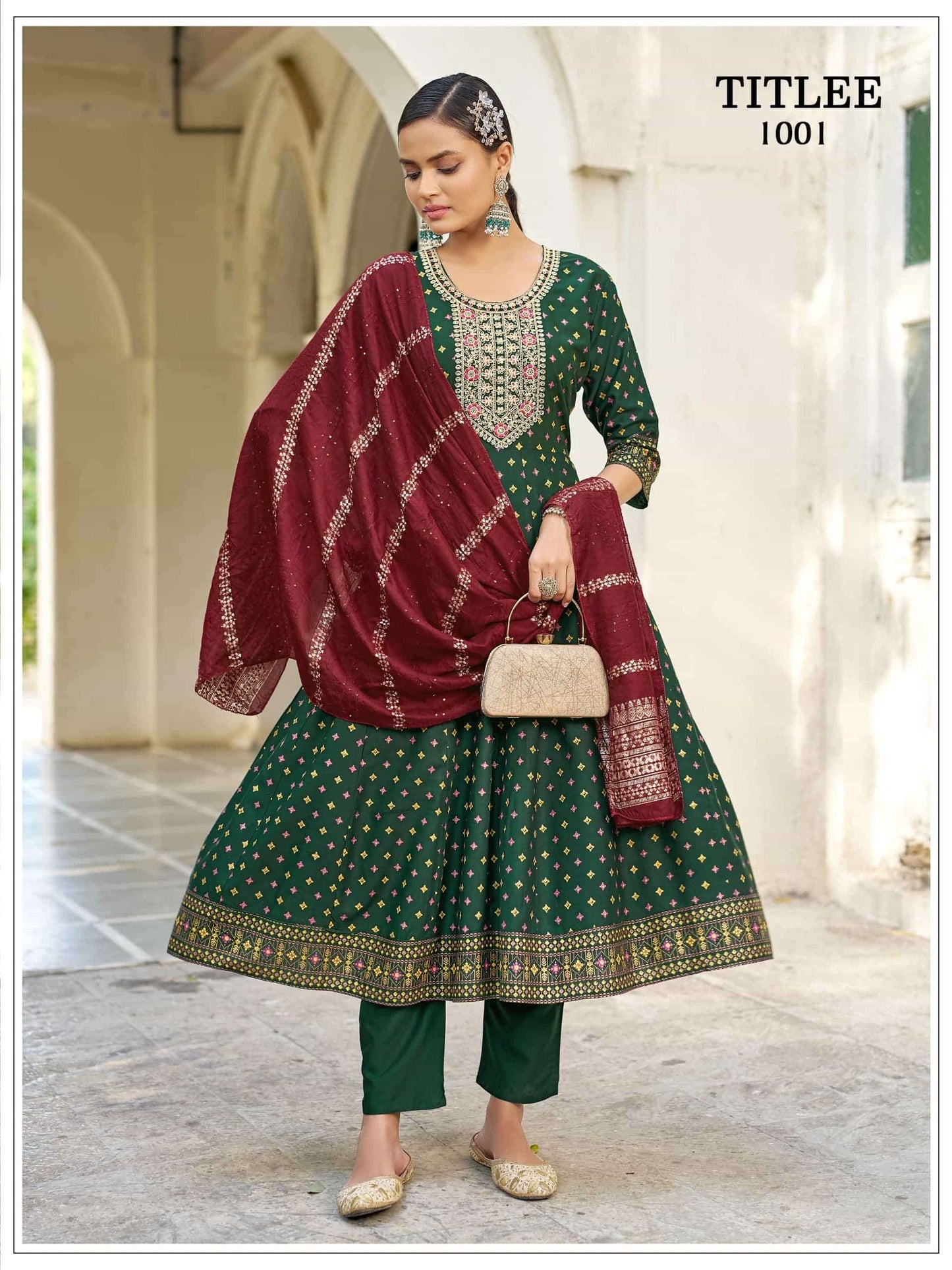 Beautiful designer Readymade Anarkali 3 Piece Suit