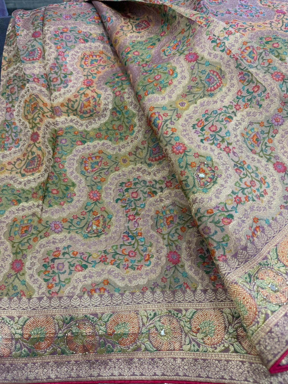 Beautiful designer pure silk saree