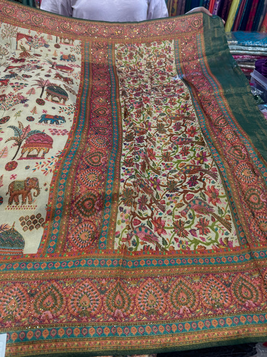 Beautiful designer pure silk saree