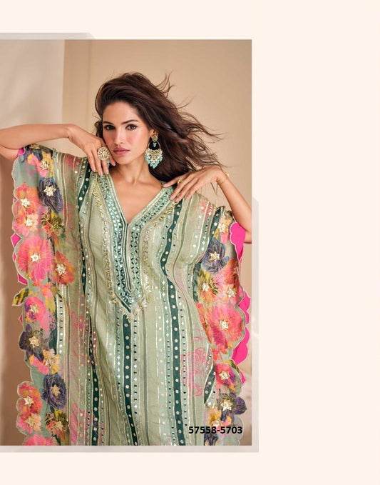 Beautiful designer kaftan with dhoti salwar