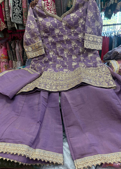 Beautiful designer plazo suit