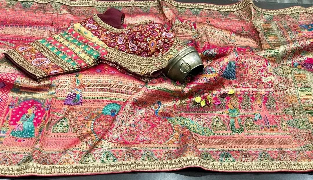 Beautiful designer Pure Kanni Silk Woven Sarees with Ready Blouse and Sabysachi Border
